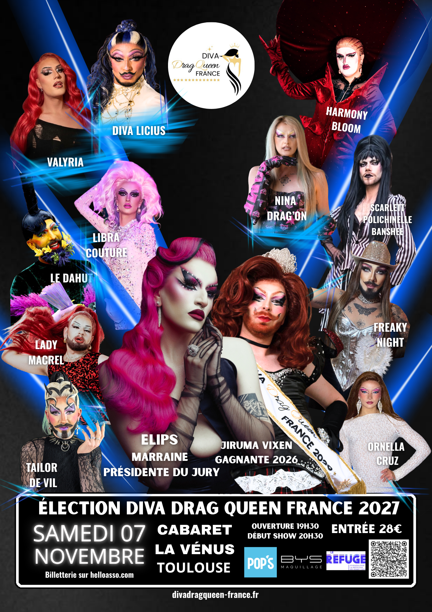 Affiche officielle de l'Élection Diva Drag Queen France 2027